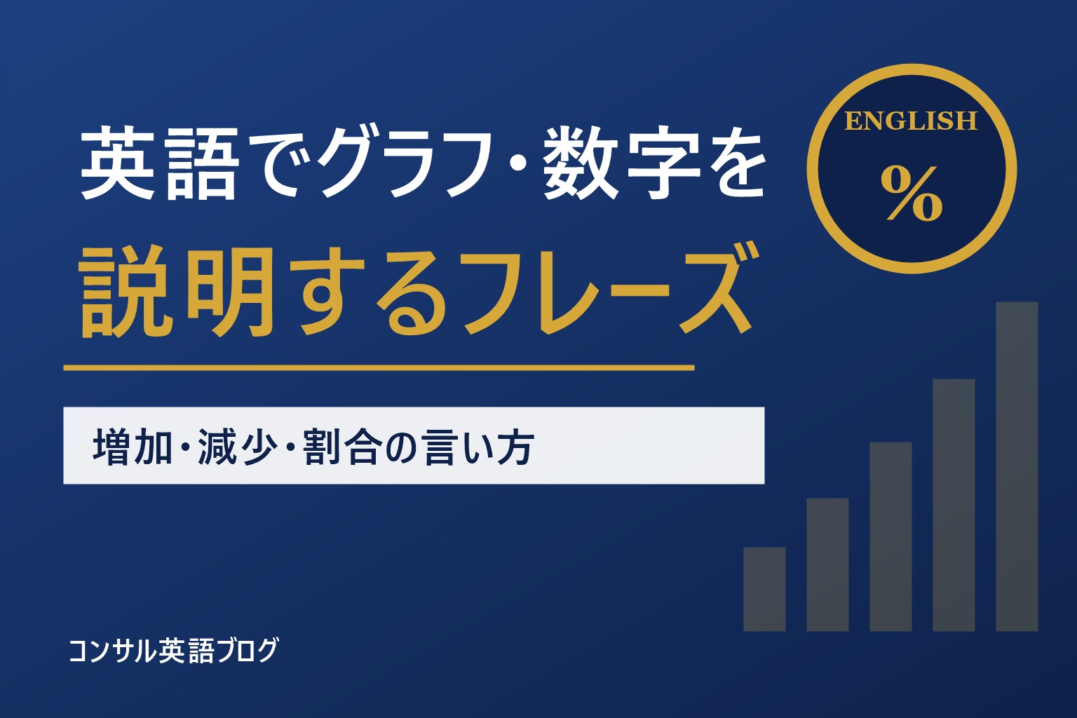 英語でグラフ・数字を説明するフレーズ集｜増加・減少・割合をビジネスで伝える言い方